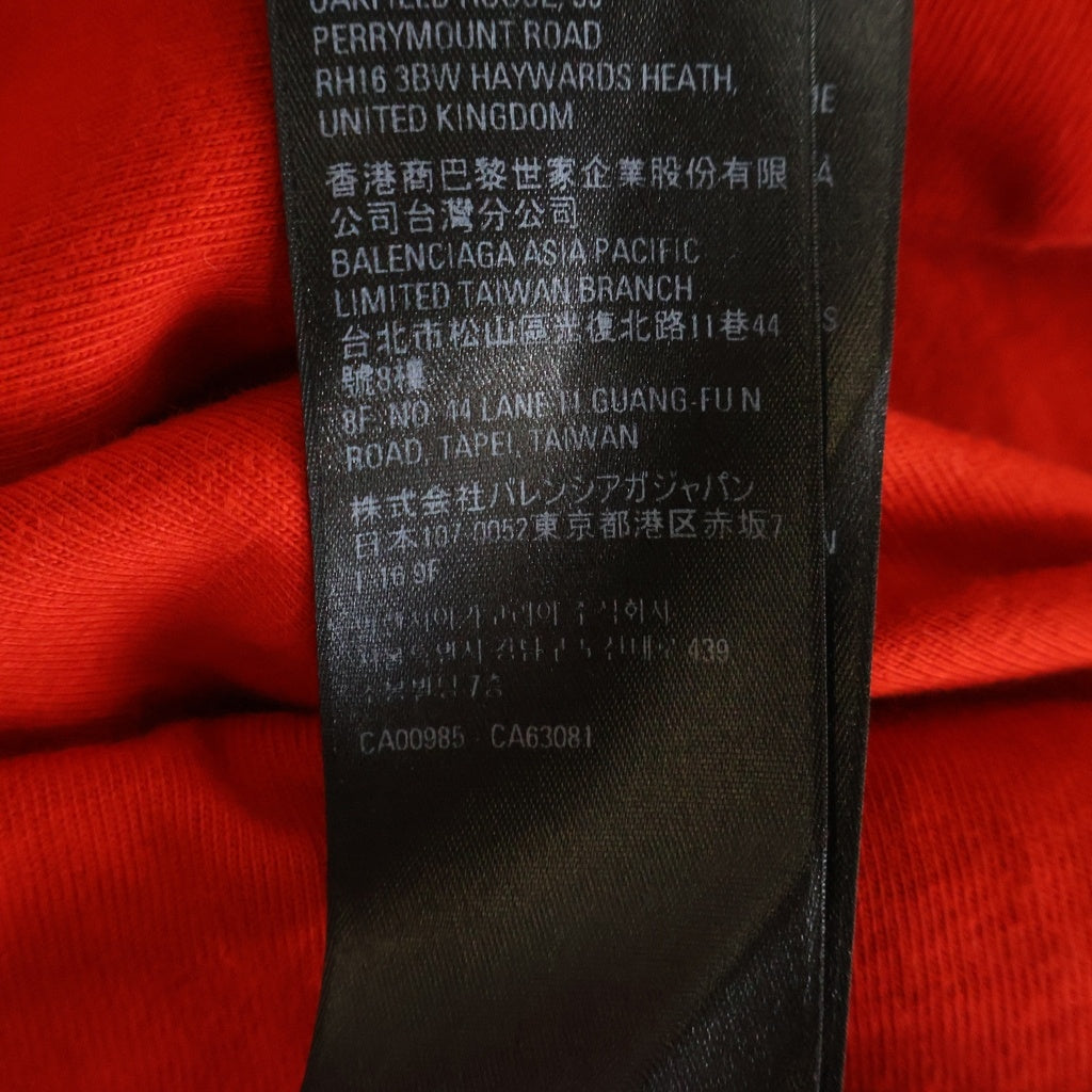 BALENCIAGA(バレンシアガ) 21SS Political Campaign Oversized Tee ポリティカル キャンペーンロゴ刺繍Tシャツ 半袖クルーネックカットソー レッド 641655 TKVJ1