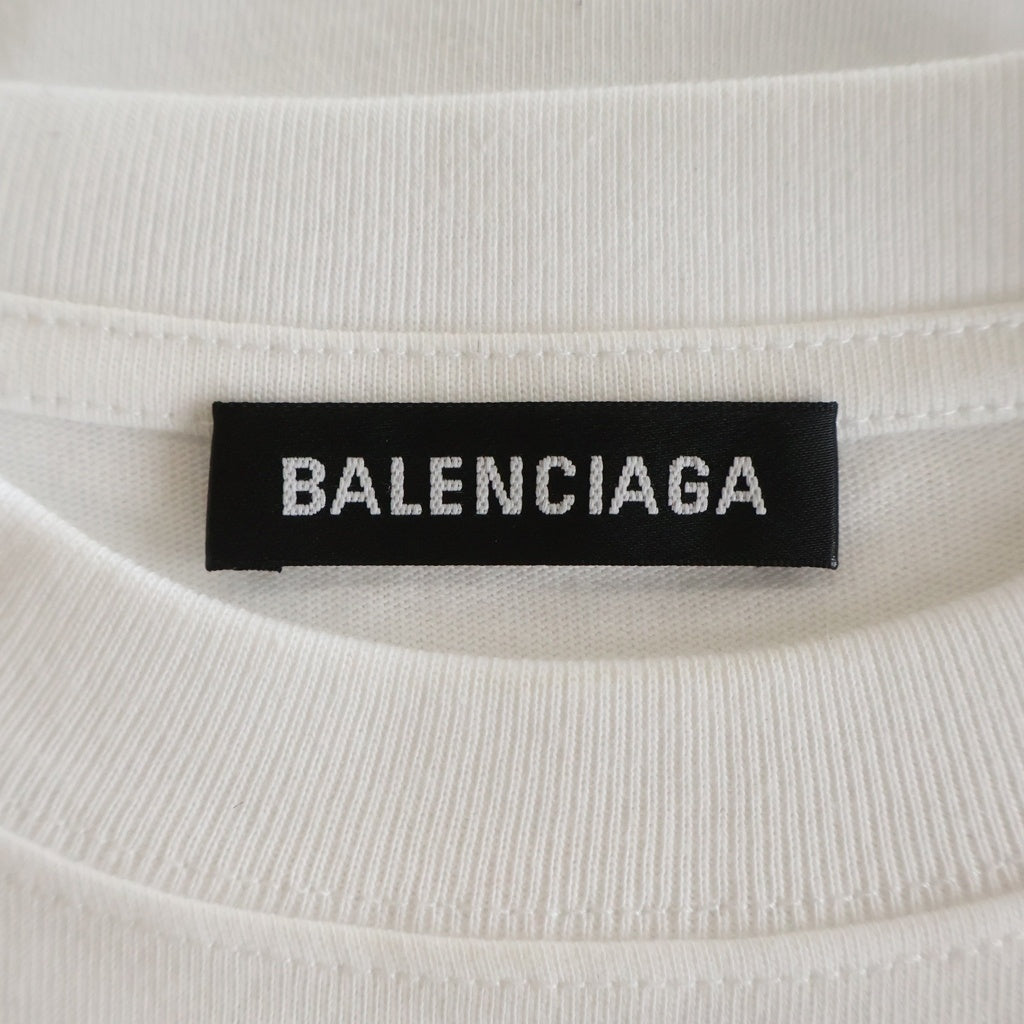 BALENCIAGA(バレンシアガ) 21AW Political Campaign Large Fit Tee ポリティカル キャンペーンロゴプリントTシャツ 半袖クルーネックカットソー ホワイト 620969 TIV52