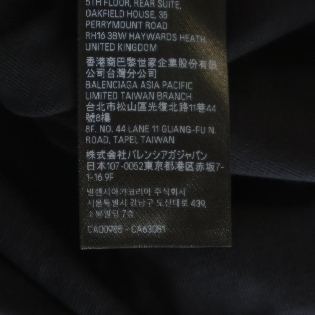 BALENCIAGA(バレンシアガ) 24AW BFRND Series Music Inside Out T-Shirt インサイドアウト ミュージックプリントTシャツ 半袖クルーネックカットソー ブラック 787358 TQVG8