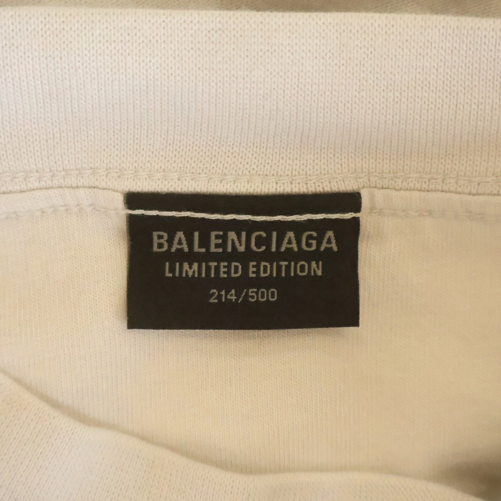 BALENCIAGA(バレンシアガ) 24AW BFRND Series Music Inside Out T-Shirt インサイドアウト ミュージックプリントTシャツ 半袖クルーネックカットソー ベージュ 787358 TQVG8