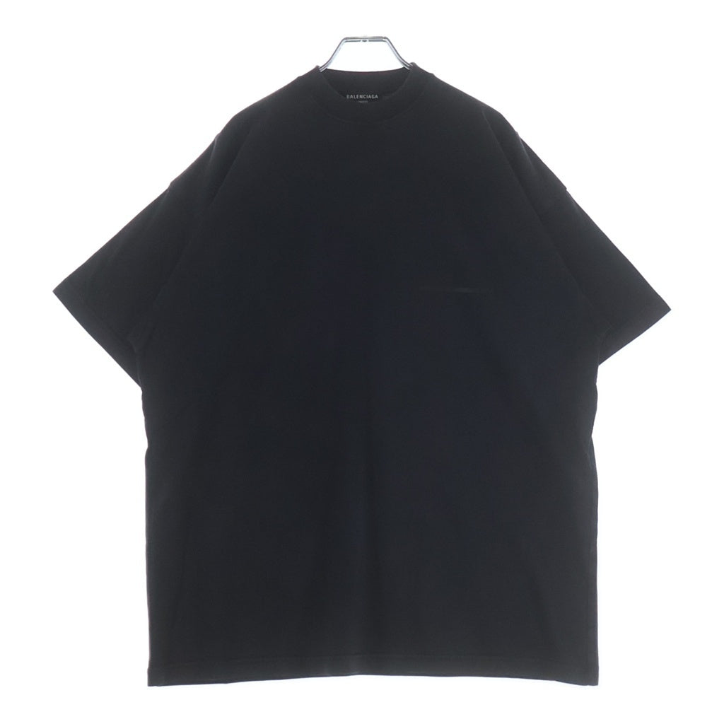 BALENCIAGA(バレンシアガ) 22AW OVERSIZED T-SHIRT ロゴプリント オーバーサイズTシャツ 半袖クルーネックカットソー ブラック 694576 TMVJ6