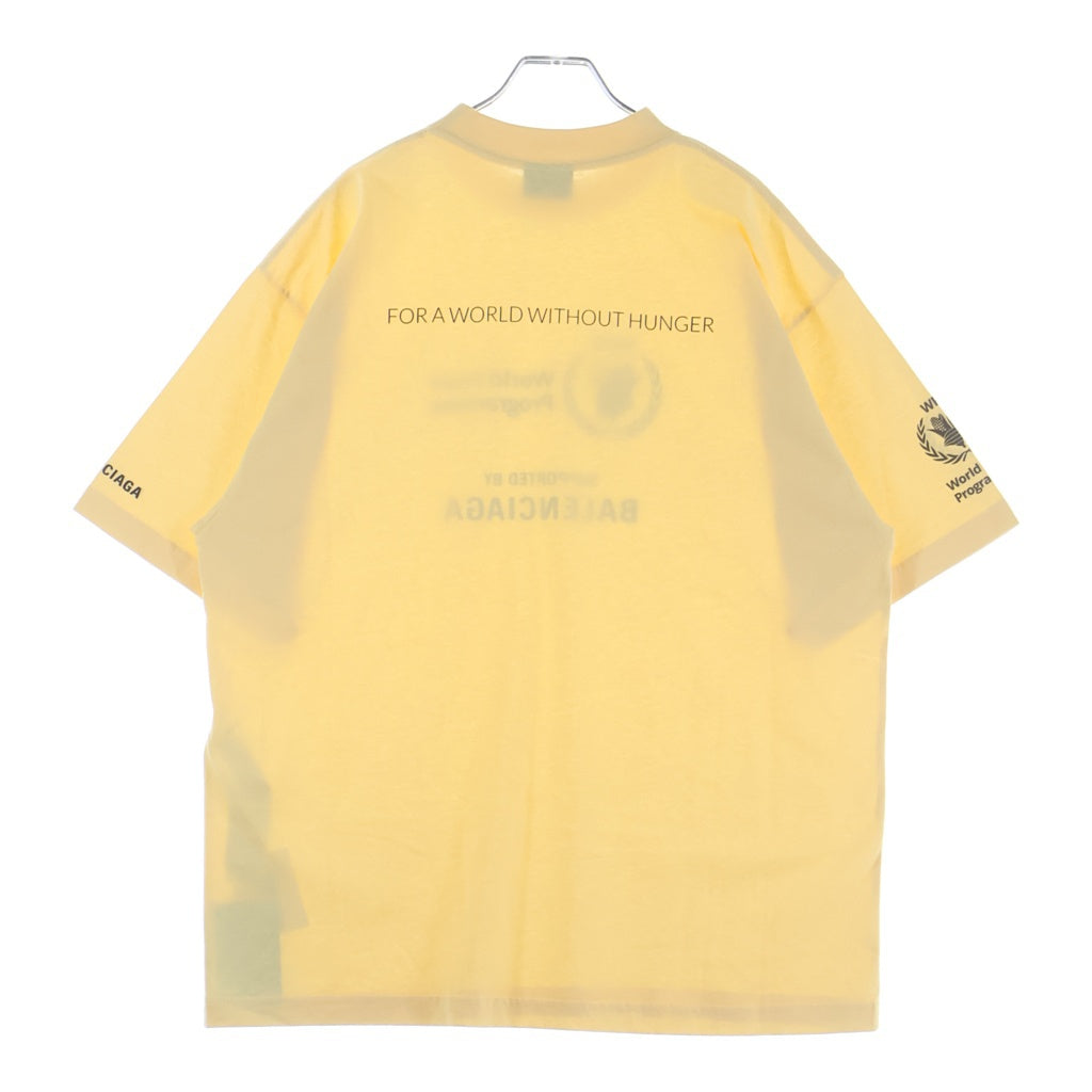 BALENCIAGA(バレンシアガ) WFP World Food Programme 両面ラバープリントTシャツ 半袖クルーネックカットソー イエロー 764235 TSVS9