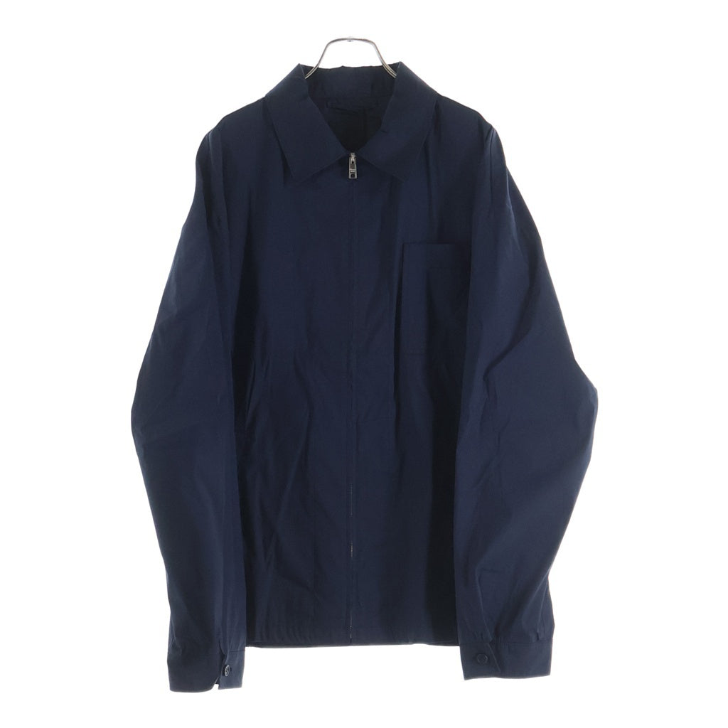 PRADA(プラダ) トライアングルロゴ ストレッチコットン ジップアップジャケット ブルゾン ネイビー SGC513
