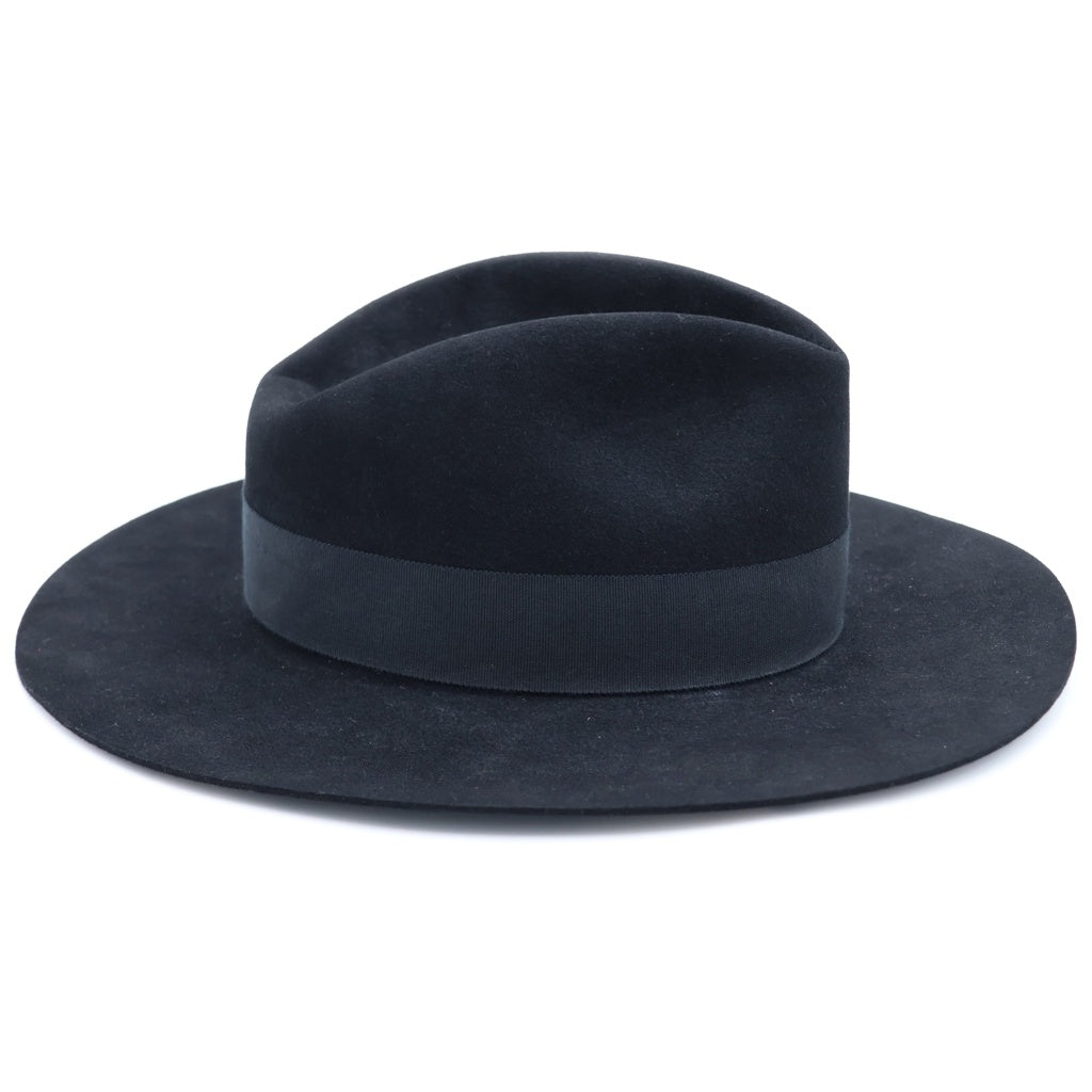 SAINT LAURENT PARIS(サンローランパリ) 16AW New Bowie Fedora Hat ニューボウイフェドラハット ロングプリムハット 中折れ帽子 ブラック 442145 Y3OS1