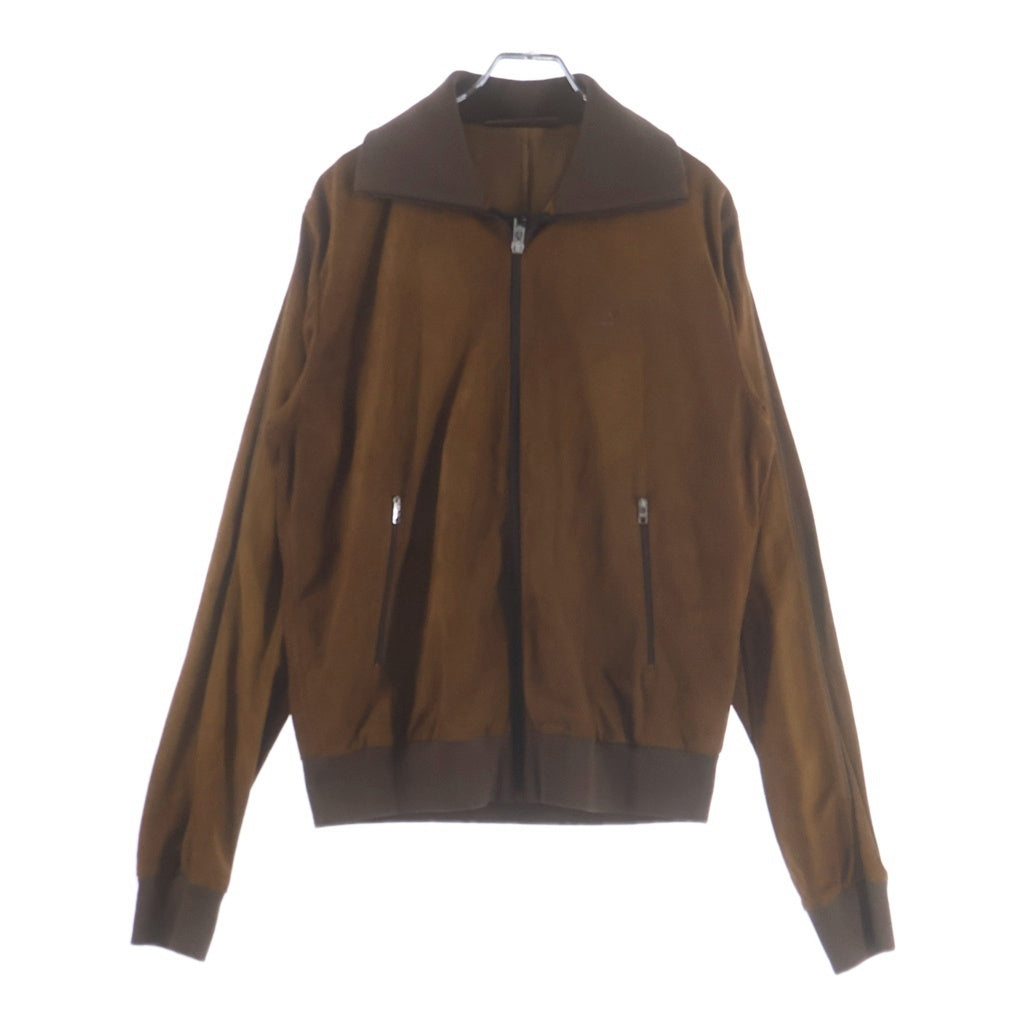 PRADA(プラダ) 25AW スウェード コニャック トラックジャケット ジップアップレザーブルゾン ブラウン UPW563