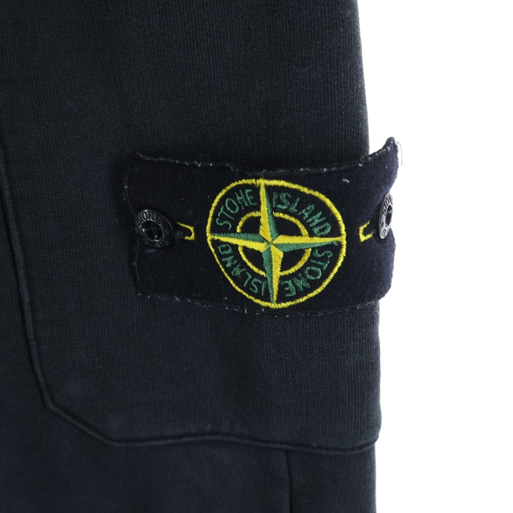 STONE ISLAND(ストーンアイランド) 19AW サイドロゴワッペン 裾リブスウェットパンツ ブラック 711560320