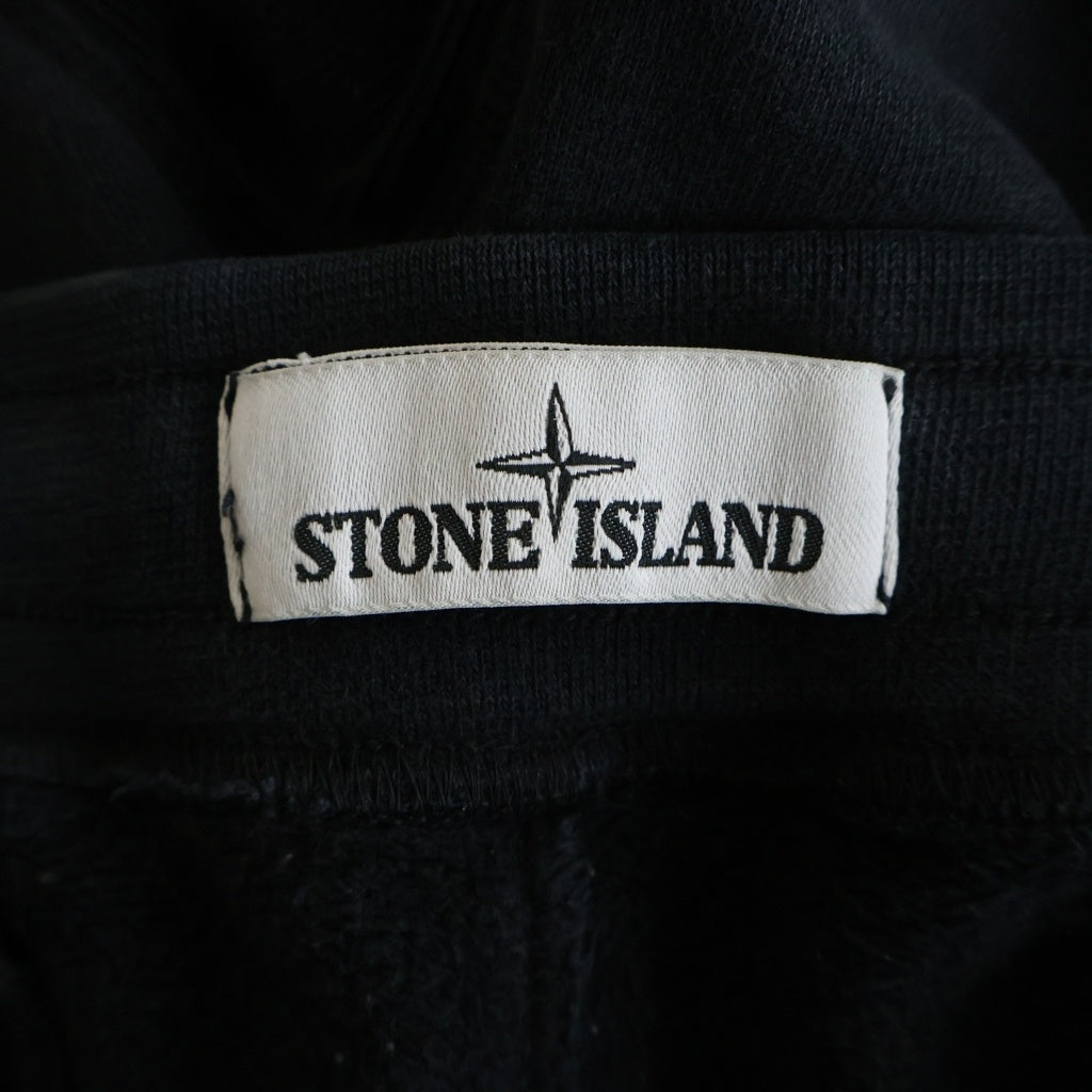 STONE ISLAND(ストーンアイランド) 19AW サイドロゴワッペン 裾リブスウェットパンツ ブラック 711560320