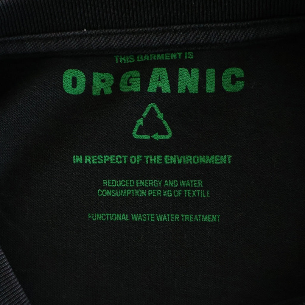 HERON PRESTON(ヘロンプレストン) 袖ロゴプリントTシャツ 長袖クルーネックカットソー ブラック HMAB002S19600050