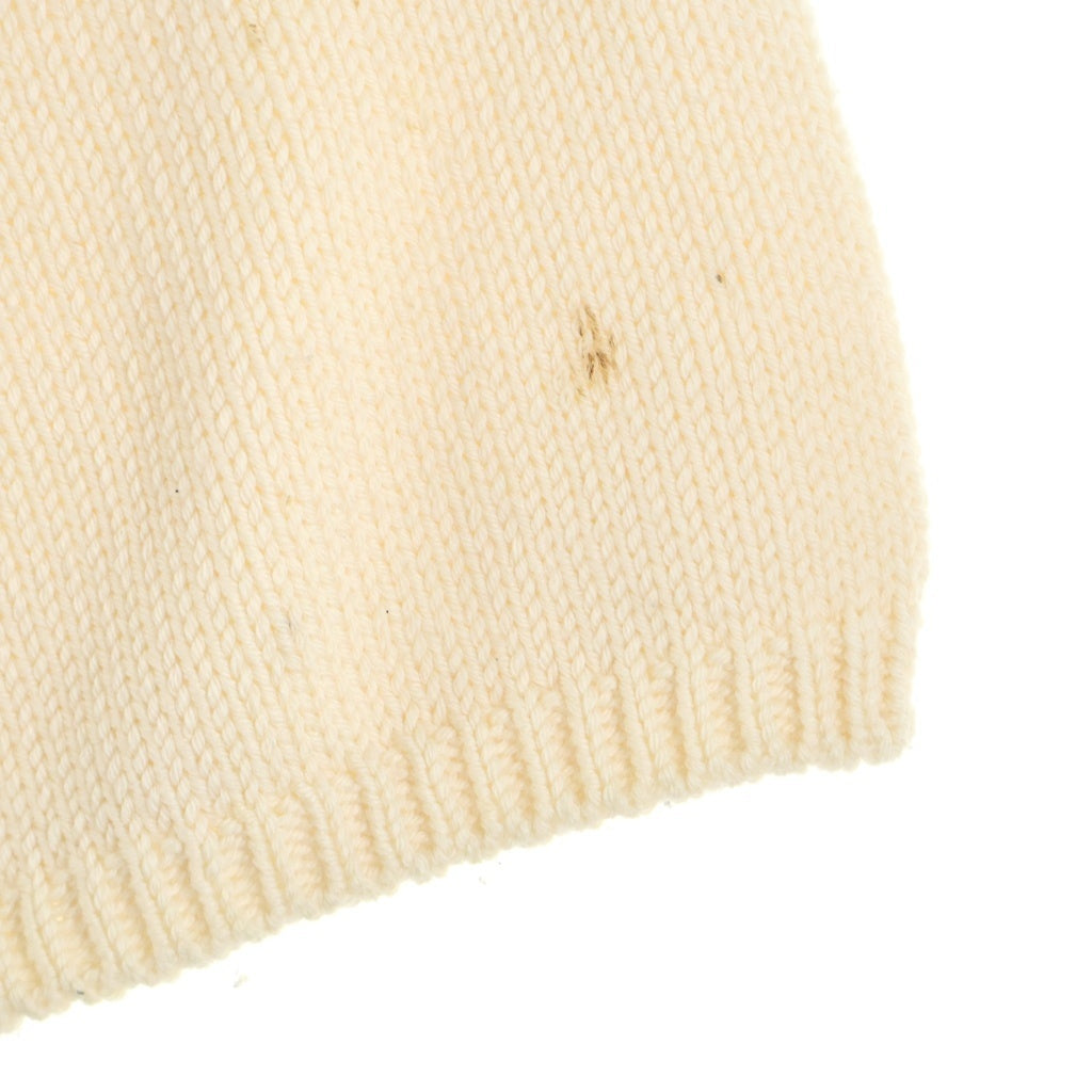 RAF SIMONS(ラフシモンズ) Oversized Instarsia Pull オーバーサイズ RSロゴ刺繍 クルーネックプルオーバーニットセーター ベージュ
