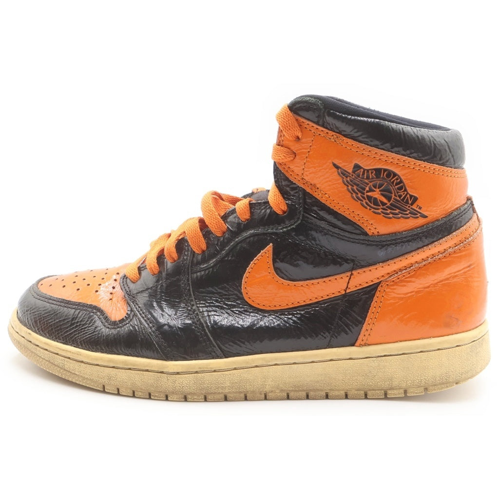 NIKE(ナイキ) AIR JORDAN 1 HIGH SHATTERED BACKBOARD 3.0 エアジョーダン1 シャッタード バックボード3.0 ハイカットスニーカー ブラック/オレンジ US9/27cm 555088-028