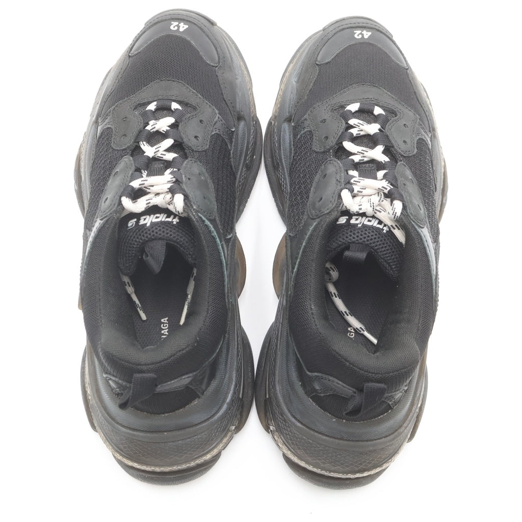 BALENCIAGA(バレンシアガ) TRIPLE S トリプルエス クリアソールダッドローカットスニーカー ブラック 541624
