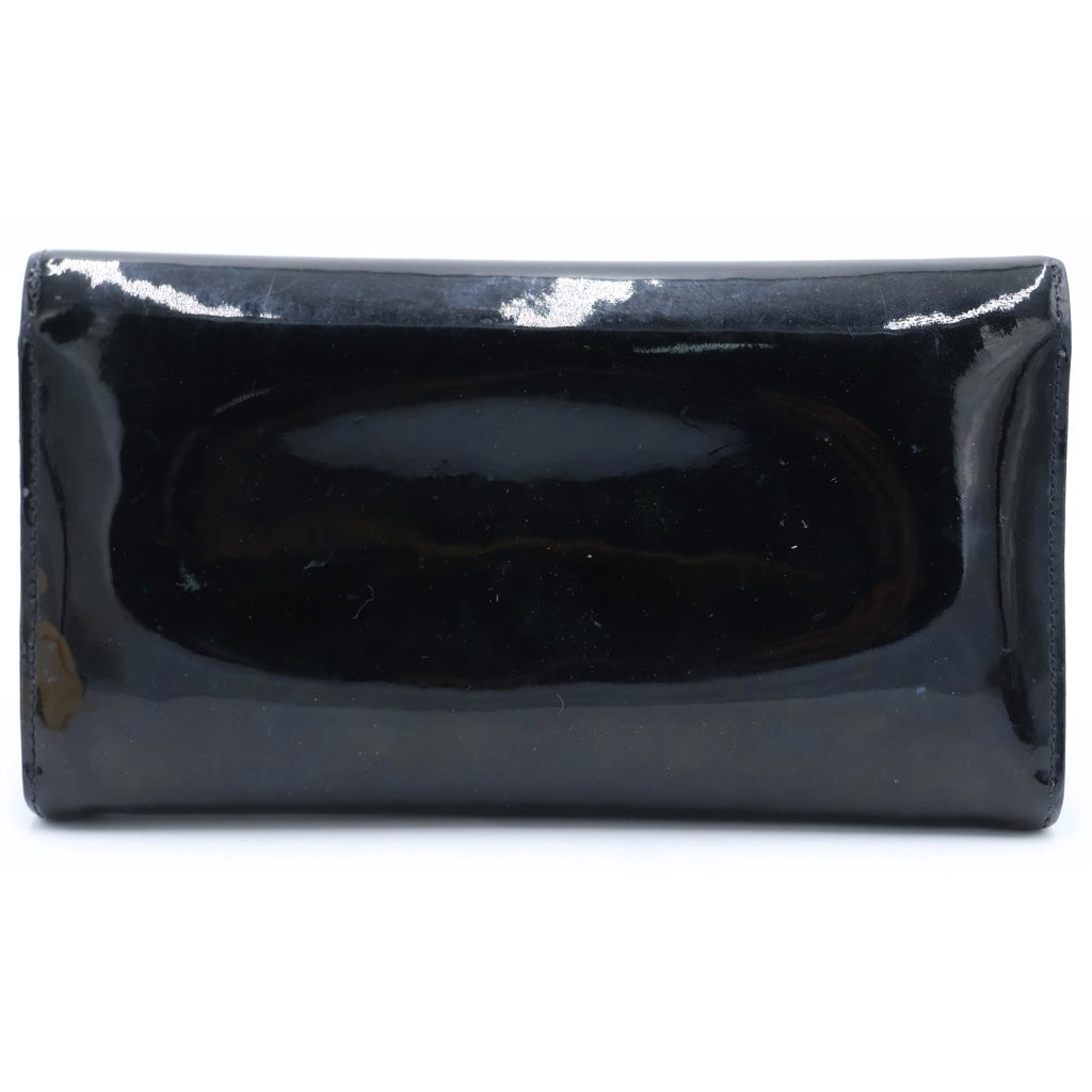 LOUIS VUITTON(ルイヴィトン) ヴェルニ ポルトフォイユルイーズ LVロゴ 二つ折り 長財布 ブラック/ゴールド M61316 CA4184 レディース