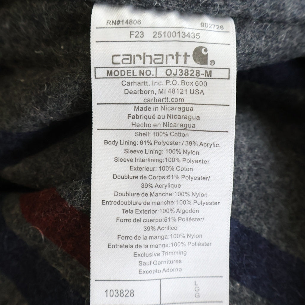CARHARTT(カーハート) DUCK DETROIT JACKET 裏地ブランケット ジップアップ ダック デトロイト ジャケット ブラウン 0J3828‐M