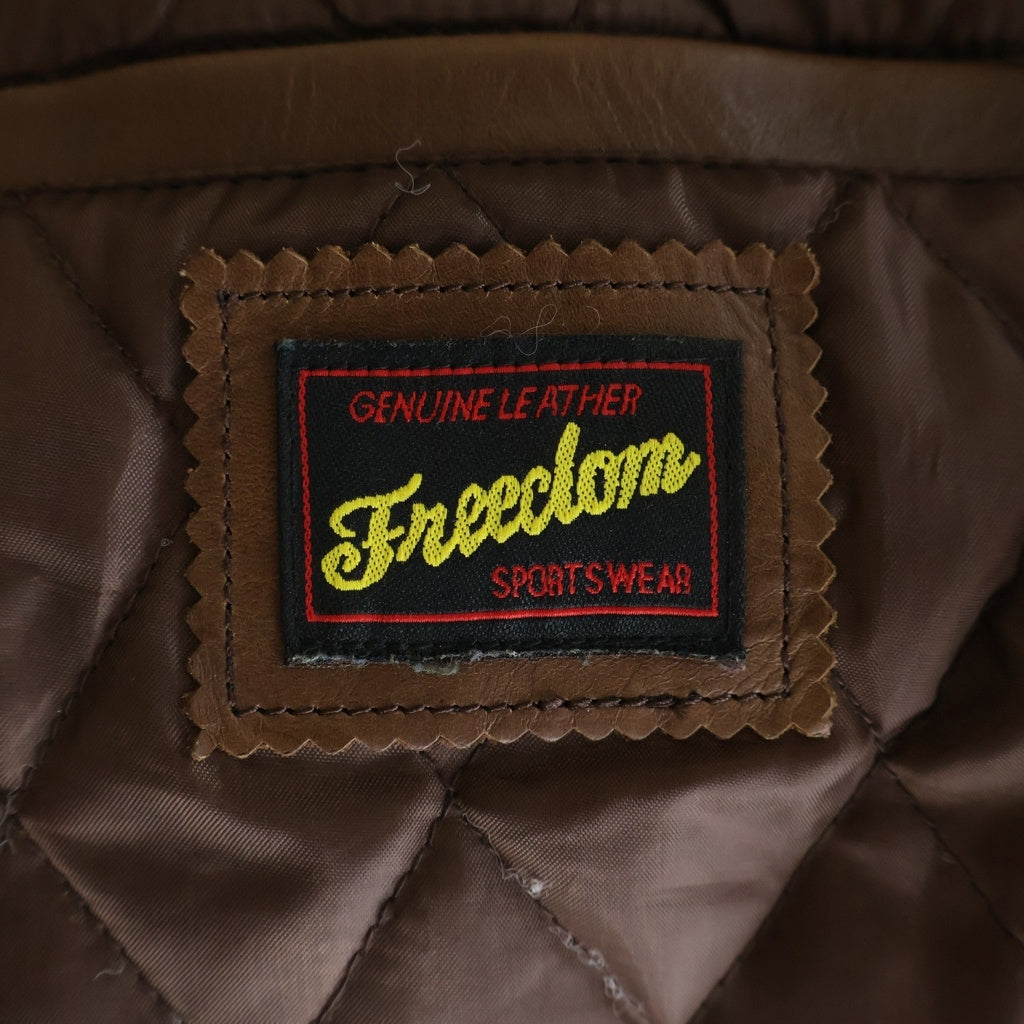 FREEDOM(フリーダム) パキスタン製 カウレザー シングルライダースジャケット ブラウン