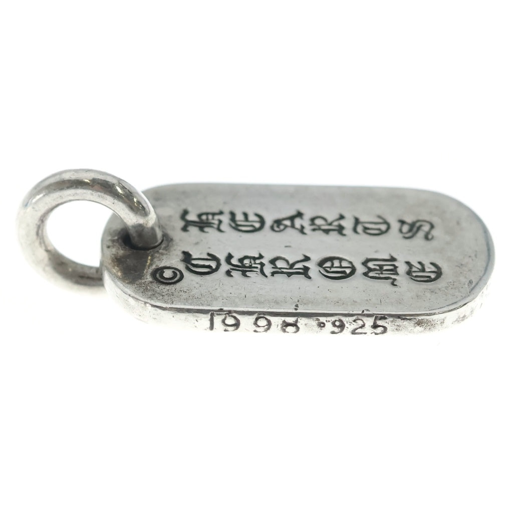 CHROME HEARTS(クロムハーツ) D TAG SML スモールドッグタグ セメタリーエングレイブオールド ネックレストップ シルバー