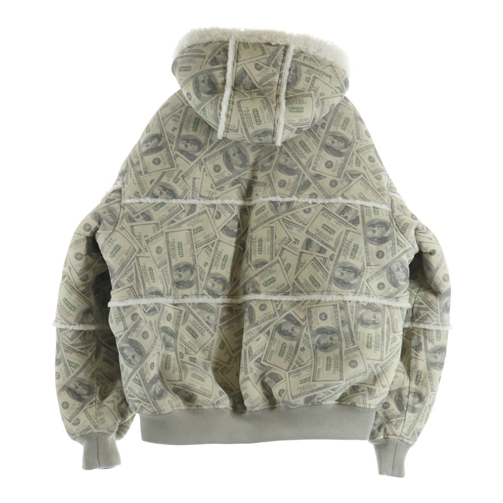 SUPREME(シュプリーム) ×MM6 Maison Margiela Hooded Shearling Bomber Jacket Money エムエム6 メゾンマルジェラ シアリング ボンバー ラムレザー ジャケット クリーム