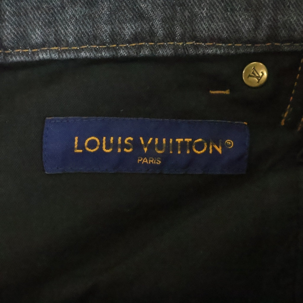 LOUIS VUITTON(ルイヴィトン) 23AW MONOGRAM FLOWER DENIM PANTS モノグラムフラワーエンブロイダリー ストレートデニムパンツ グレー RM232 Y92 HPD92W
