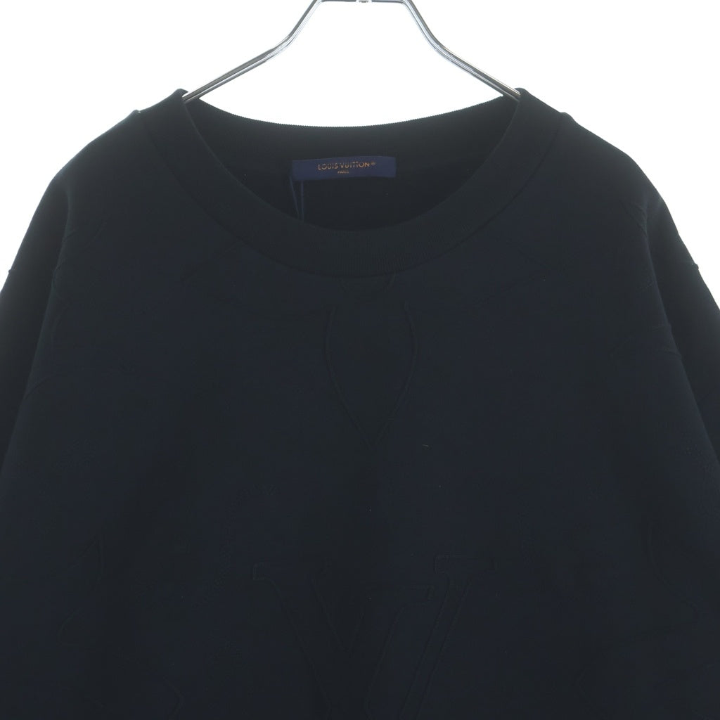 LOUIS VUITTON(ルイヴィトン) 24AW LVロゴジャガード エンブロイダリー クルーネックスウェットシャツ トレーナー ブラック RM242M IHN HRY83W