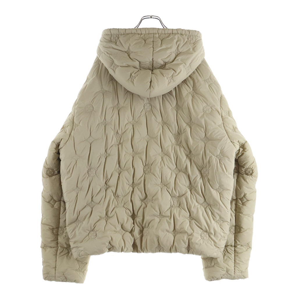 LOUIS VUITTON(ルイヴィトン) 25SS モノグラムキルティング ジップアップ フーデッドパファージャケット ベージュ RM251MJ DGD HSB33W