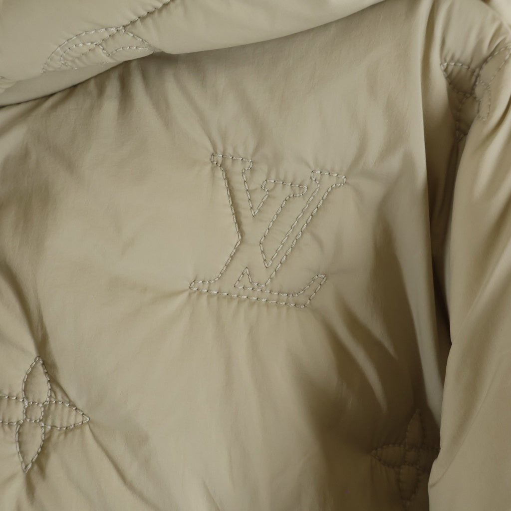 LOUIS VUITTON(ルイヴィトン) 25SS モノグラムキルティング ジップアップ フーデッドパファージャケット ベージュ RM251MJ DGD HSB33W