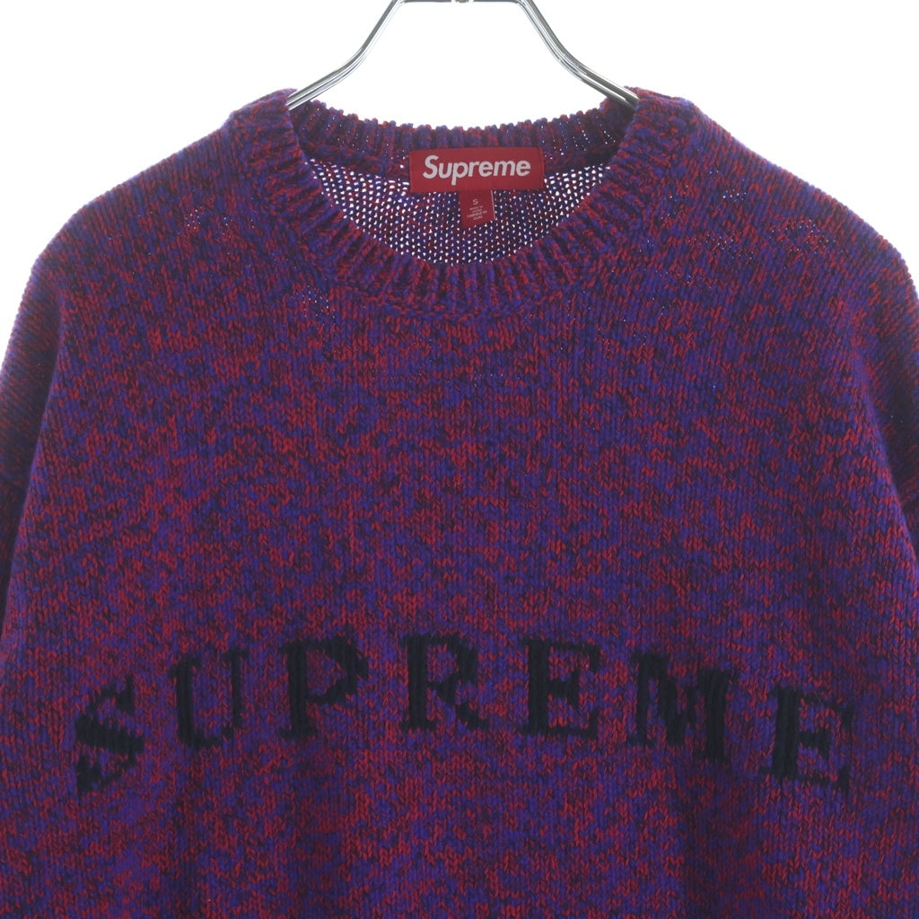 SUPREME(シュプリーム) 25SS CONTRAST LOGO SWEATER コントラストロゴセーター クルーネック長袖ニット パープル