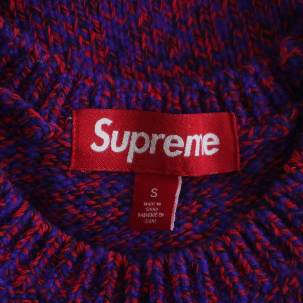 SUPREME(シュプリーム) 25SS CONTRAST LOGO SWEATER コントラストロゴセーター クルーネック長袖ニット パープル