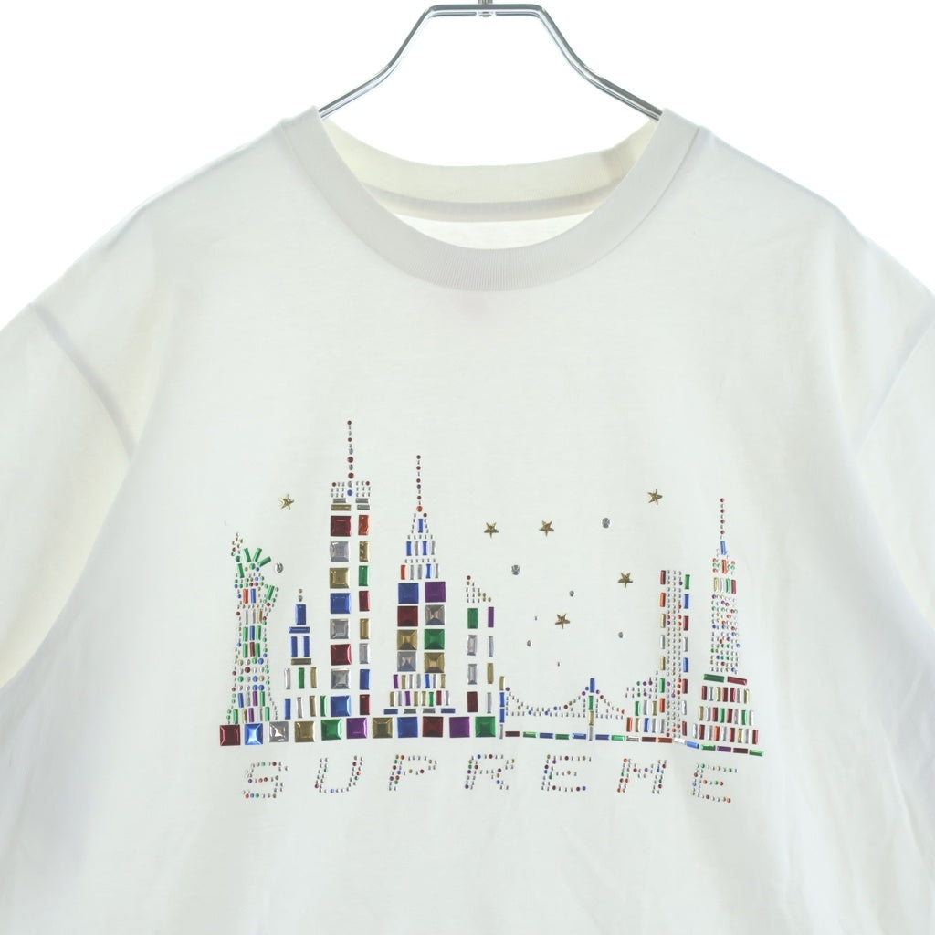 SUPREME(シュプリーム) 21AW SKYLINE S/S TOP スカイライントップ マルチスタッズ半袖クルーネックTシャツ カットソー ホワイト