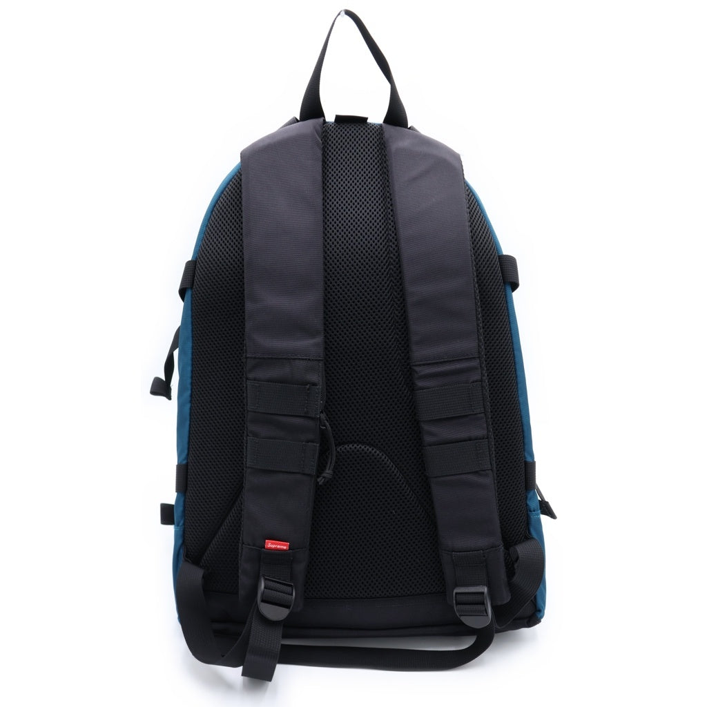 SUPREME(シュプリーム) 19AW BACKPACK ロゴ刺繍サイドポケットコーデュラナイロンバックパック リュック ブルー