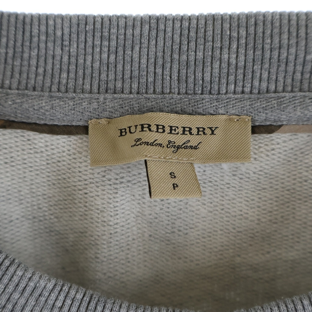 BURBERRY(バーバリー) ロゴ刺繍 クルーネック長袖チュニックスウェットワンピース レディース グレー 4057511