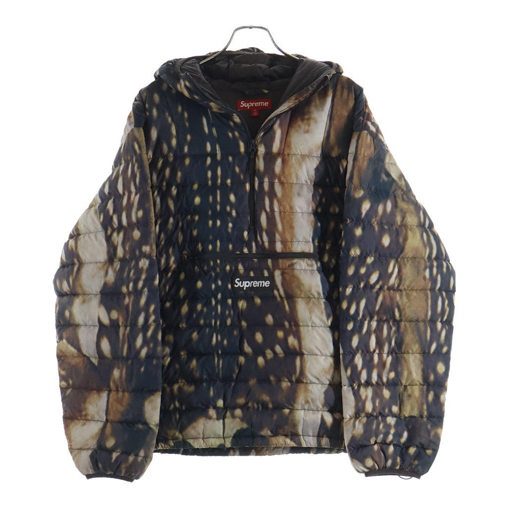 SUPREME(シュプリーム) 23AW Micro Down Half Zip Hooded Pullover Deer ハーフジップ プルオーバー フーデッド マイクロダウン ジャケット ブラウン