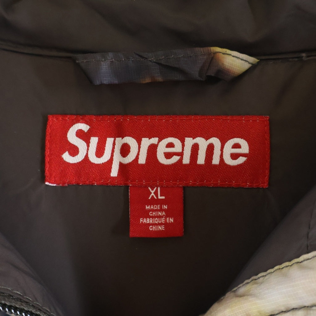 SUPREME(シュプリーム) 23AW Micro Down Half Zip Hooded Pullover Deer ハーフジップ プルオーバー フーデッド マイクロダウン ジャケット ブラウン
