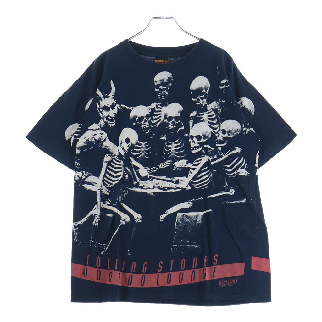 VINTAGE(ヴィンテージ) 90S ROLLING STONES VOODOO LOUNGE BROCKUMボディ ローリングストーンズ ブードゥラウンジ クルーネック半袖Tシャツ カットソー ネイビー