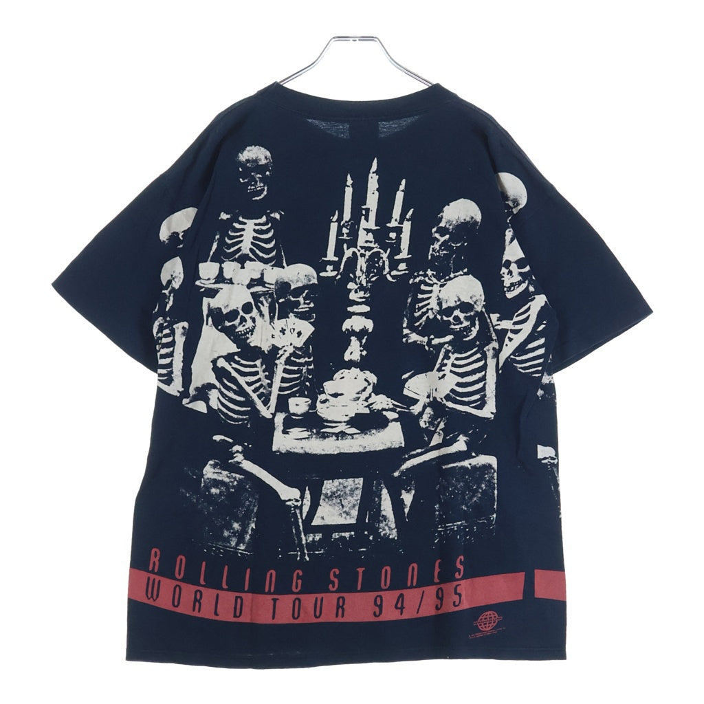 VINTAGE(ヴィンテージ) 90S ROLLING STONES VOODOO LOUNGE BROCKUMボディ ローリングストーンズ ブードゥラウンジ クルーネック半袖Tシャツ カットソー ネイビー