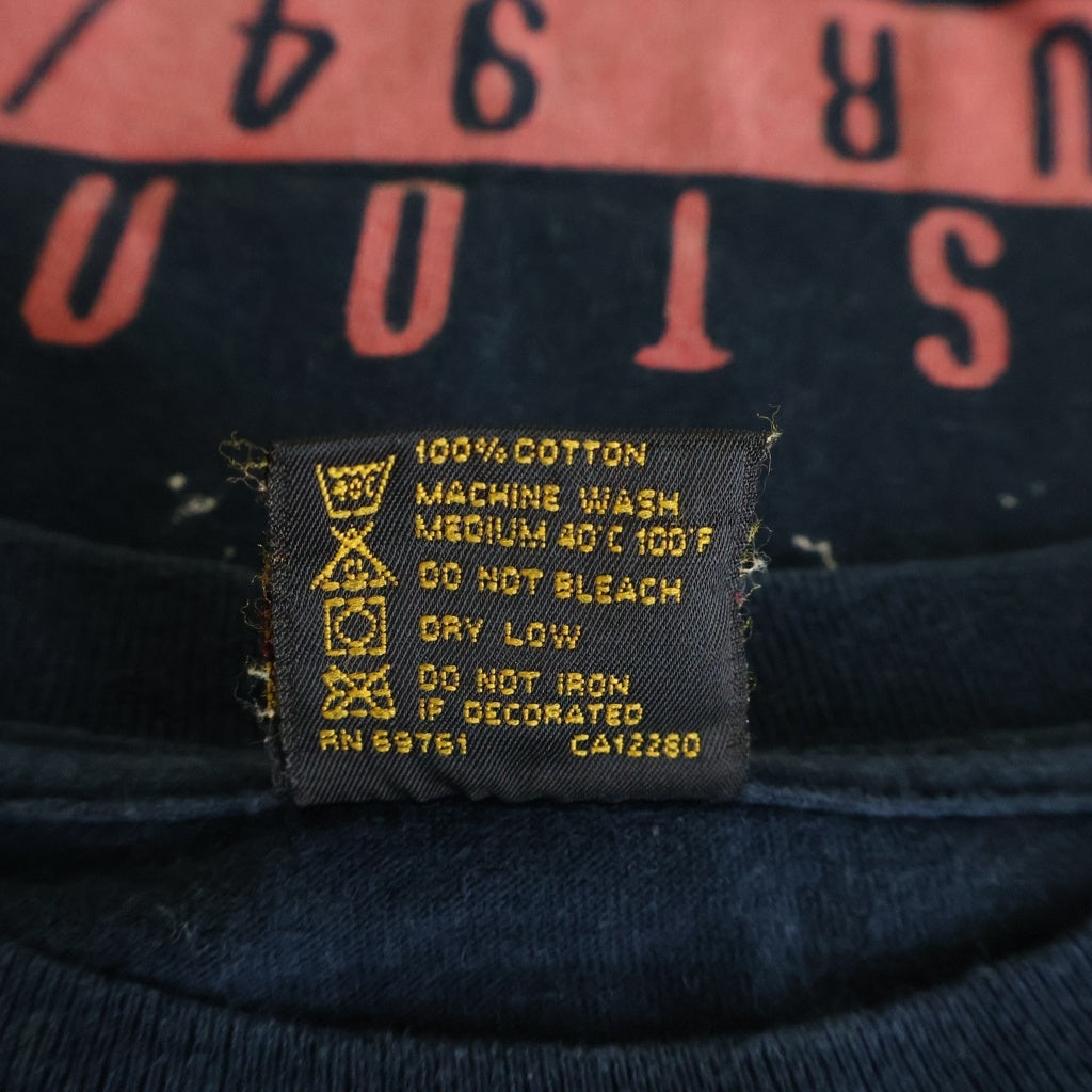 VINTAGE(ヴィンテージ) 90S ROLLING STONES VOODOO LOUNGE BROCKUMボディ ローリングストーンズ ブードゥラウンジ クルーネック半袖Tシャツ カットソー ネイビー