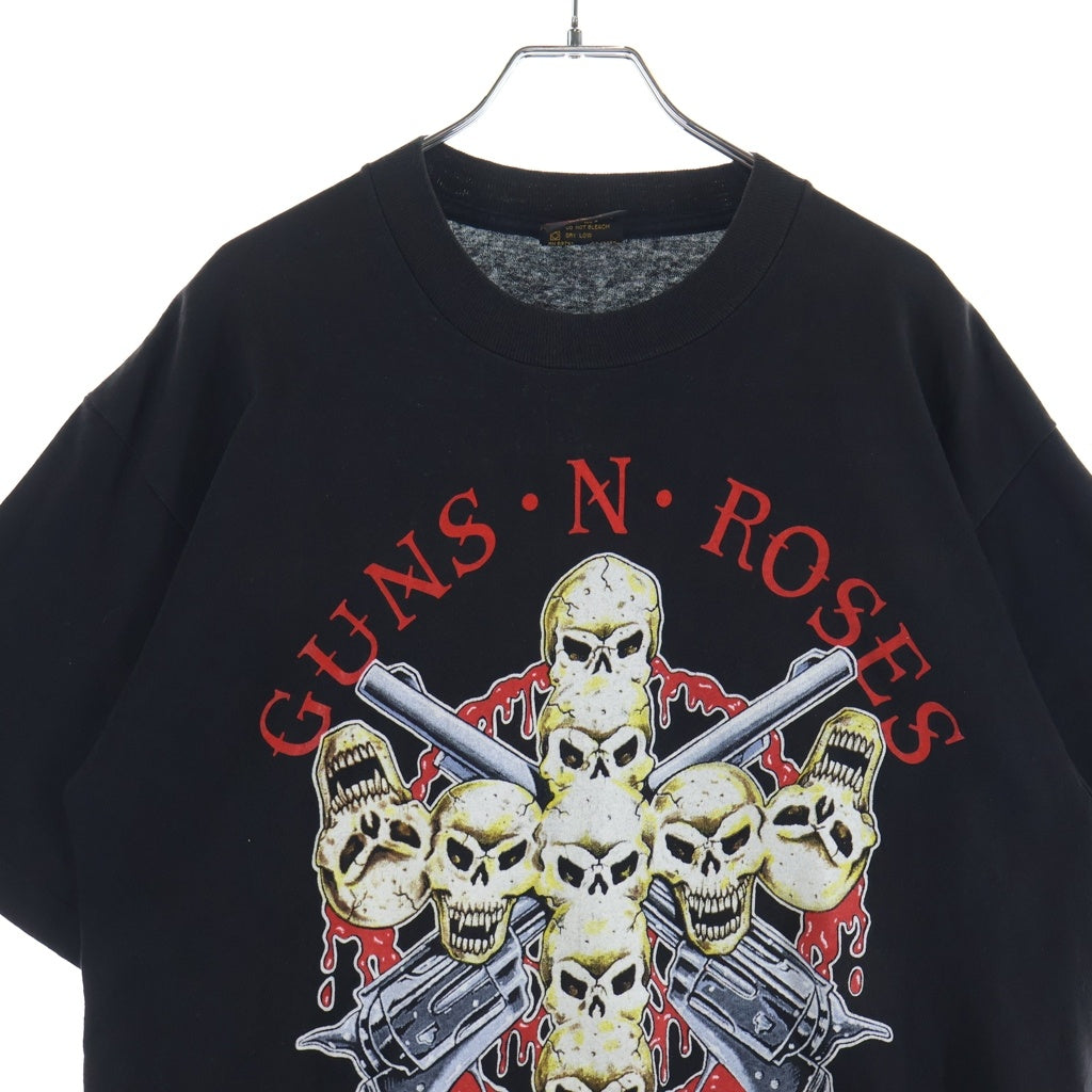 VINTAGE(ヴィンテージ) 90S GUNS N' ROSES SKULL CROSS GUN USE YOUR ILLUSION BROCKUMボディ ガンズアンドローゼズ 両面プリント クルーネック半袖Tシャツ