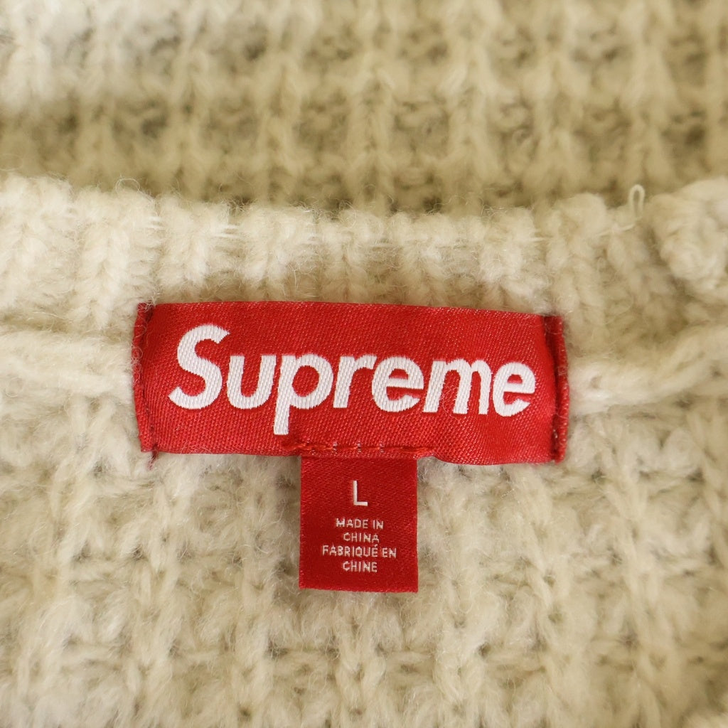 SUPREME(シュプリーム) 25AW Small Box Waffle Sweater スモールボックスロゴ ワッフル ニットセーター ベージュ
