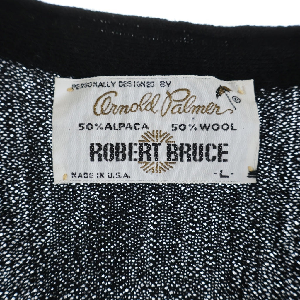 VINTAGE(ヴィンテージ) 60S ARNOLD PALMER ROBERT BRUCE ALPACA WOOL KNIT CARDIGAN USA製 アルパカウールニットカーディガン ブラック