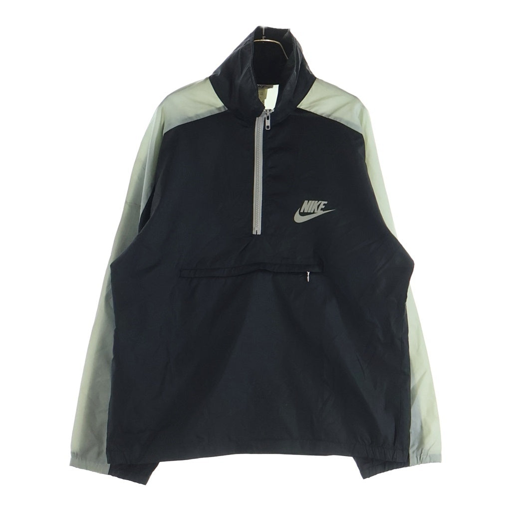 NIKE(ナイキ) 80S NYLON ANORAK JAKCET USA製 オレンジタグ ハーフジップ ナイロンアノラック プルオーバージャケット ブラック/グレー