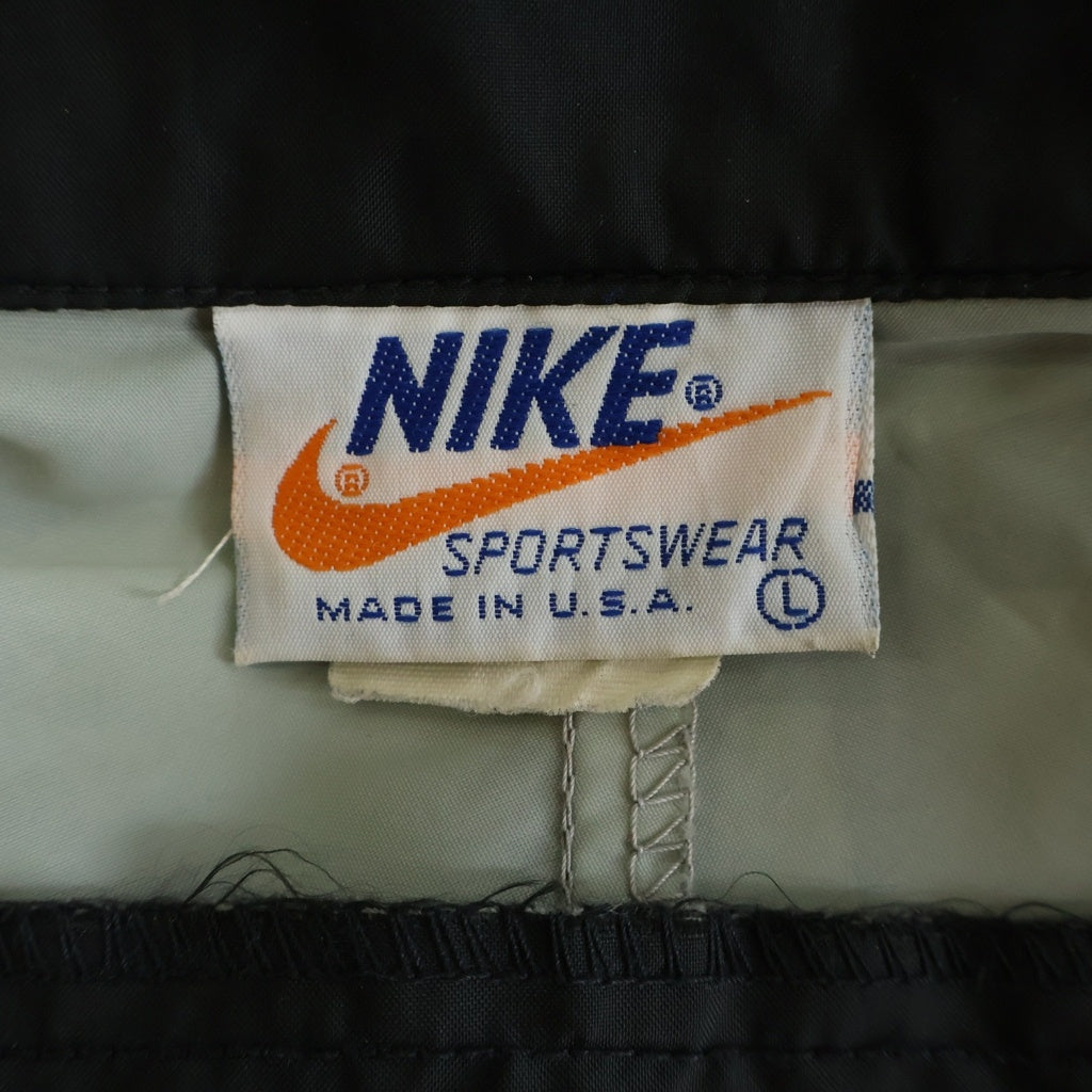 NIKE(ナイキ) 80S NYLON ANORAK JAKCET USA製 オレンジタグ ハーフジップ ナイロンアノラック プルオーバージャケット ブラック/グレー