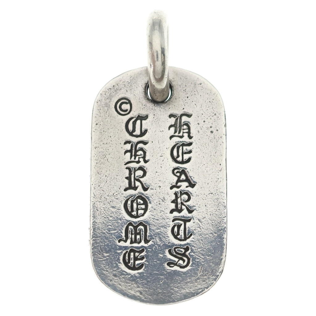 CHROME HEARTS(クロムハーツ) D TAG SML スモールドッグタグ セメタリーエングレイブオールド ネックレストップ シルバー