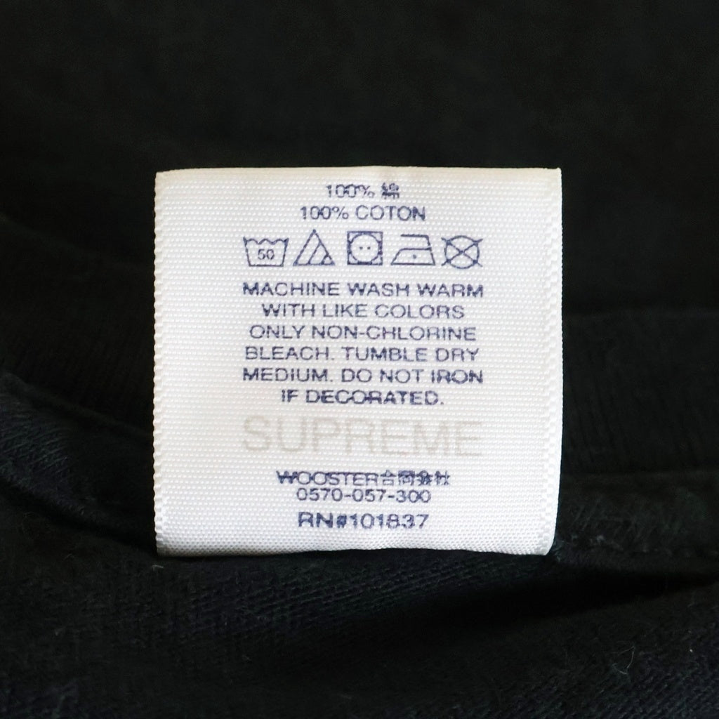 SUPREME(シュプリーム) 22SS ×BURBERRY Box Logo Tee バーバリー ノバチェック ボックスロゴ クルーネック半袖Tシャツ カットソー ブラック