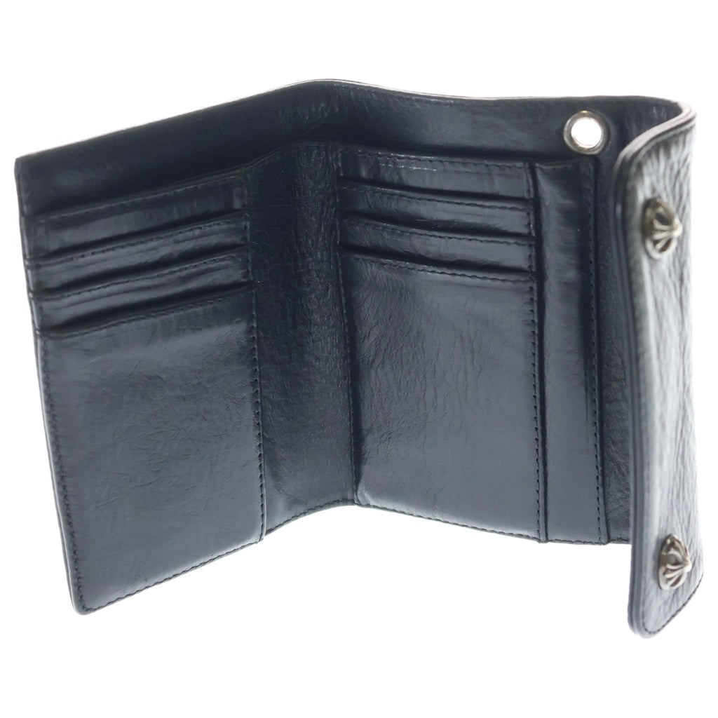 CHROME HEARTS(クロムハーツ) WAVE MINI ウェーブミニ レザーウォレット 財布 ブラック