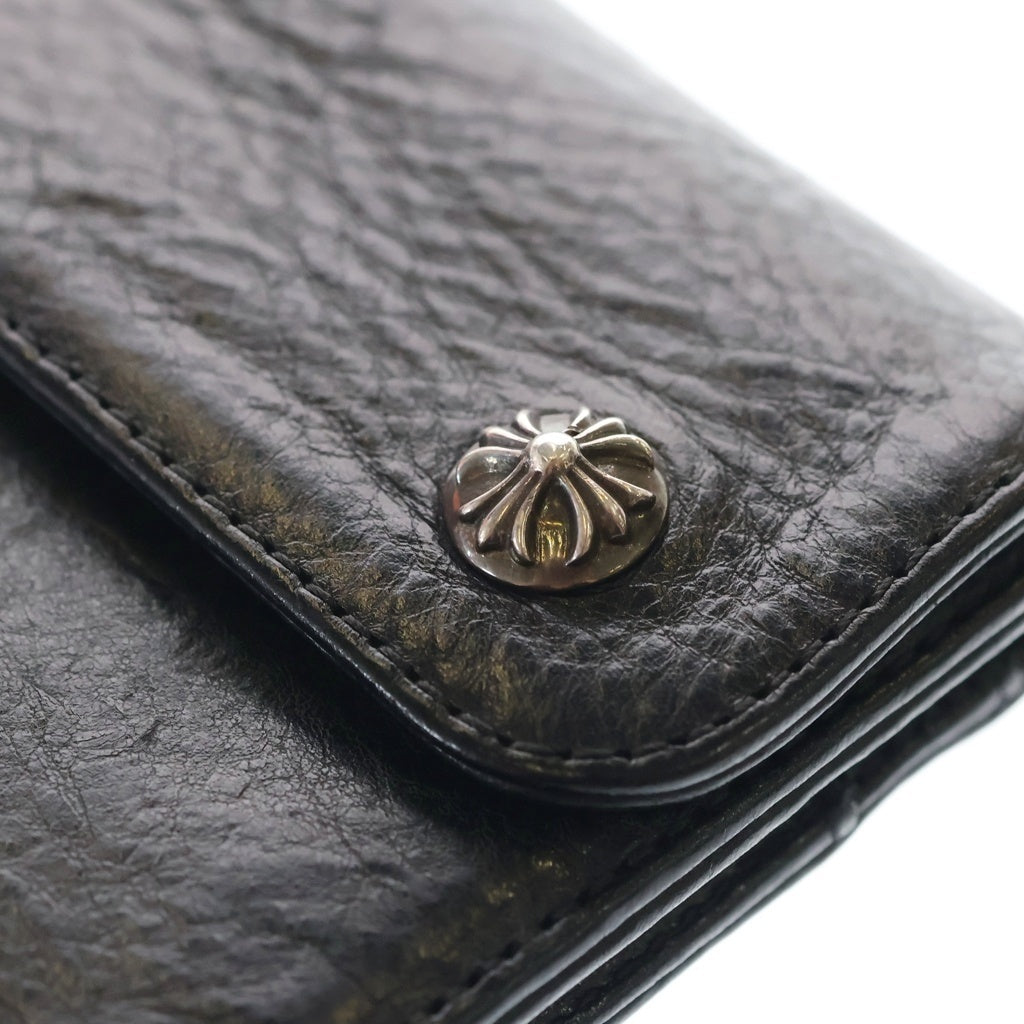 CHROME HEARTS(クロムハーツ) WAVE MINI ウェーブミニ レザーウォレット 財布 ブラック