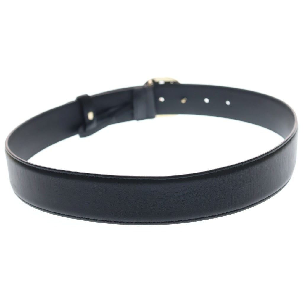 GUCCI(グッチ) インターロッキングGバックル レザー ベルト ブラック 370543AP00G