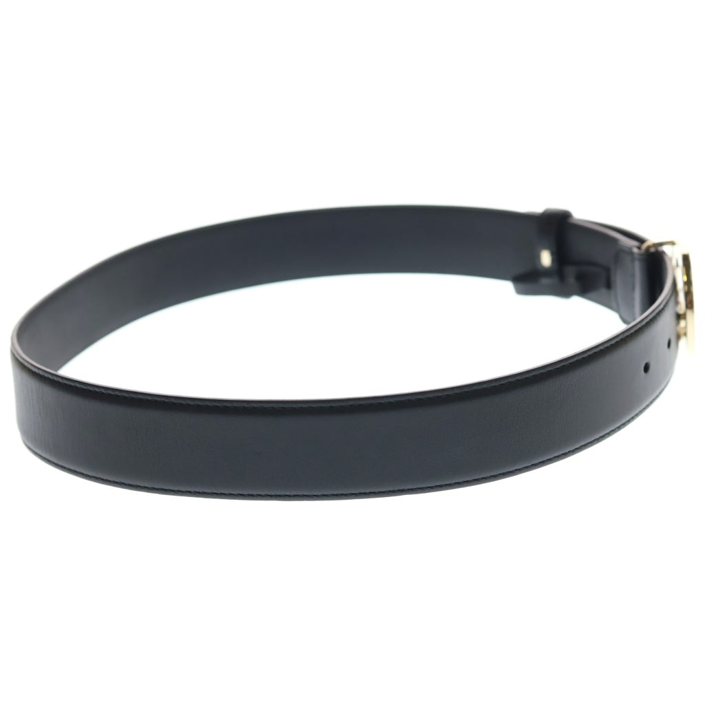 GUCCI(グッチ) インターロッキングGバックル レザー ベルト ブラック 370543AP00G