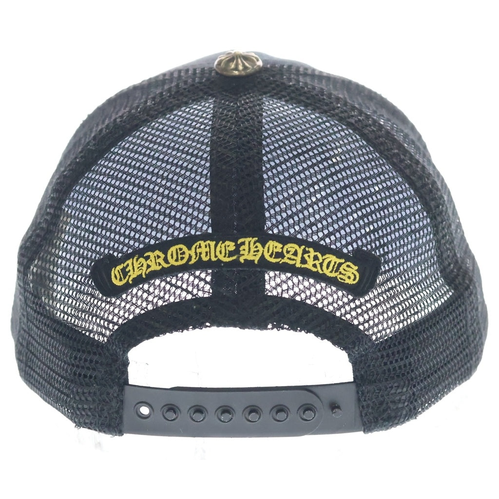 CHROME HEARTS(クロムハーツ) YELLOW CH PLUS TRACKER CAP CHプラスパッチ クロスボール付 メッシュ トラッカーキャップ 帽子 ブラック/イエロー