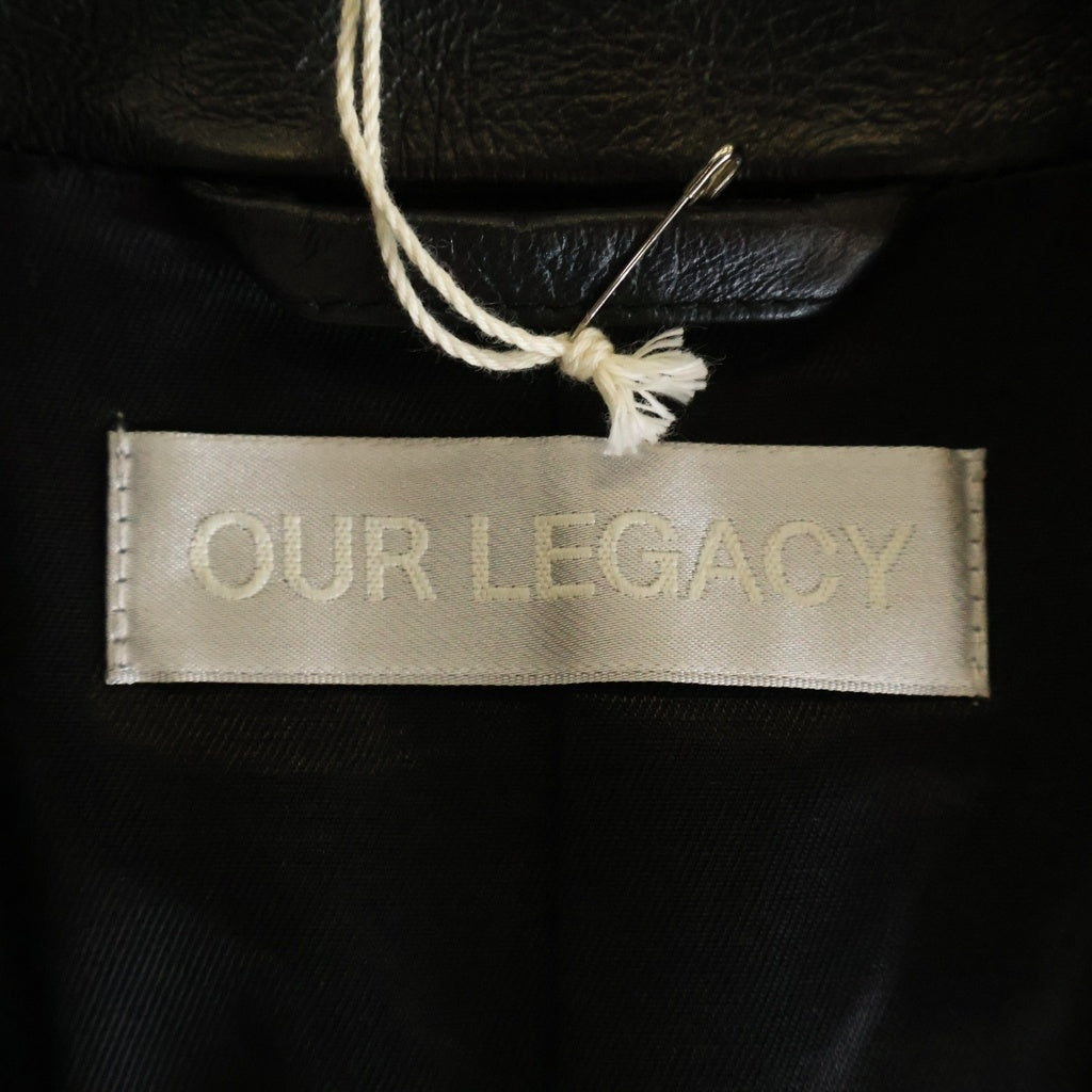OUR LEGACY(アワーレガシー) 24AW ALLEY JACKET アレイ カーフレザー テーラードジャケット ブラック M4249AH
