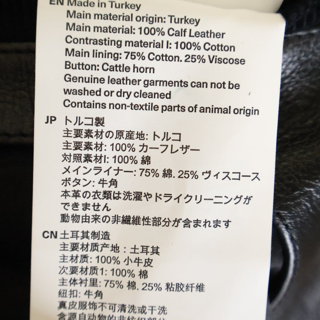 OUR LEGACY(アワーレガシー) 24AW ALLEY JACKET アレイ カーフレザー テーラードジャケット ブラック M4249AH