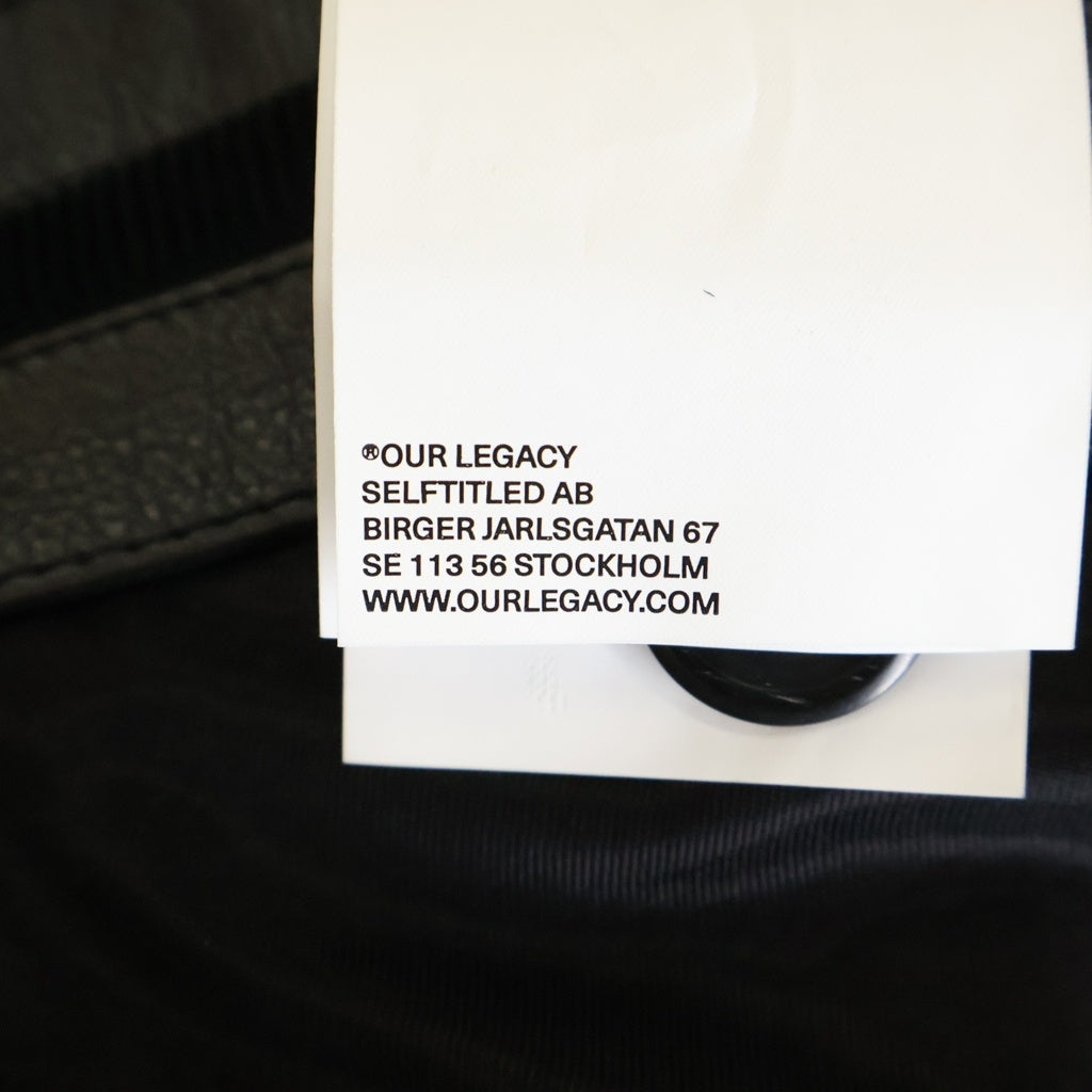 OUR LEGACY(アワーレガシー) 24AW ALLEY JACKET アレイ カーフレザー テーラードジャケット ブラック M4249AH