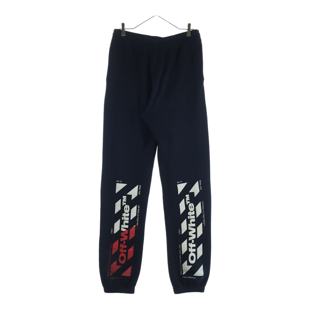 OFF-WHITE(オフホワイト) 19SS SPLIT LOGO SLIM SWEATPANTS スプリットロゴ スリム スウェットパンツ ブラック OMCH014S19003006
